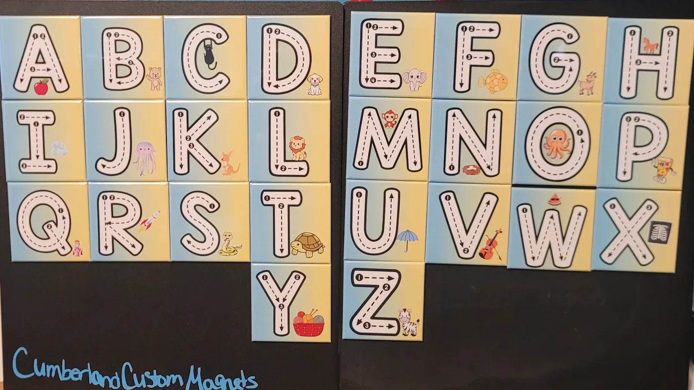 Color Set of Traceable 2.5" CAPITAL ABCs - English Alphabet